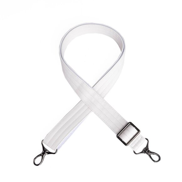 LugLife Adjustable Webbed Satin Luxe VL Bag Strap - 1.25" White NEW - Picture 1 of 4